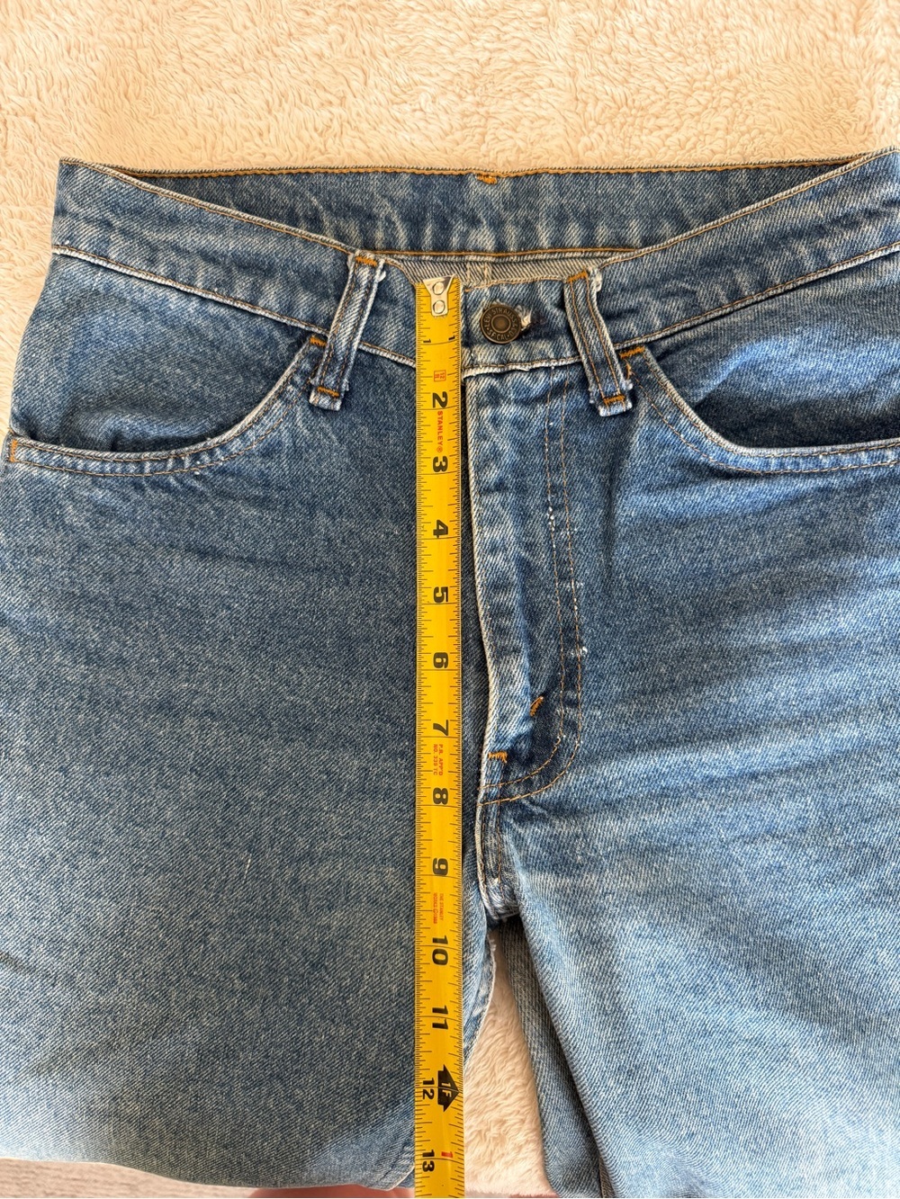 VINTAGE 70s Levi’s 646 Orange Tab Bell Bottoms 28x30 Made in USA - Picture 9 of 13